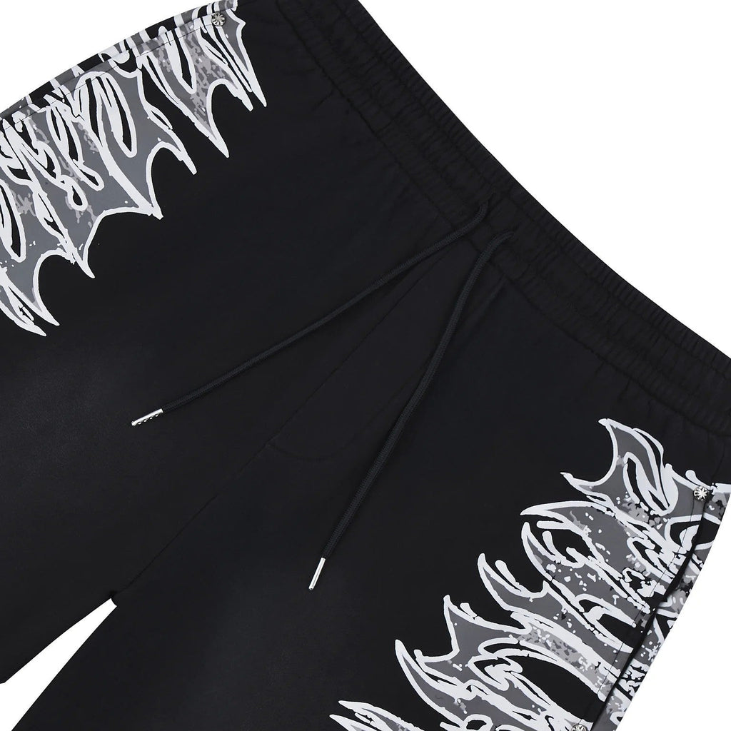 Lost Shdws Sweat Shorts Black Graphic