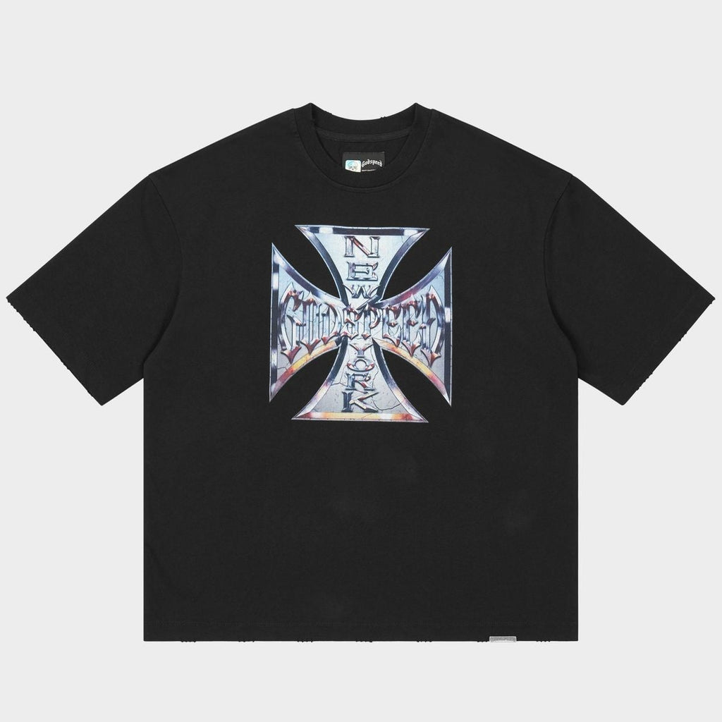 Godspeed Tee Chrome Motto Black