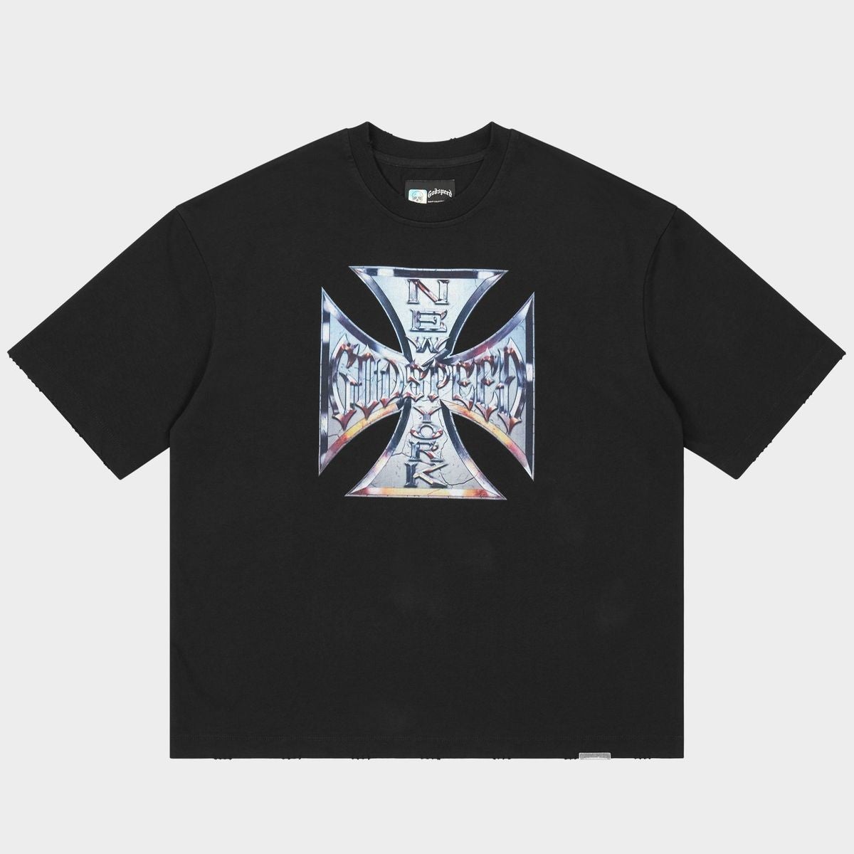 Godspeed Tee Chrome Motto Black