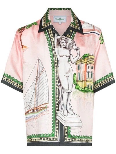Casablanca x Browns Shirt Lago De Casa Pink