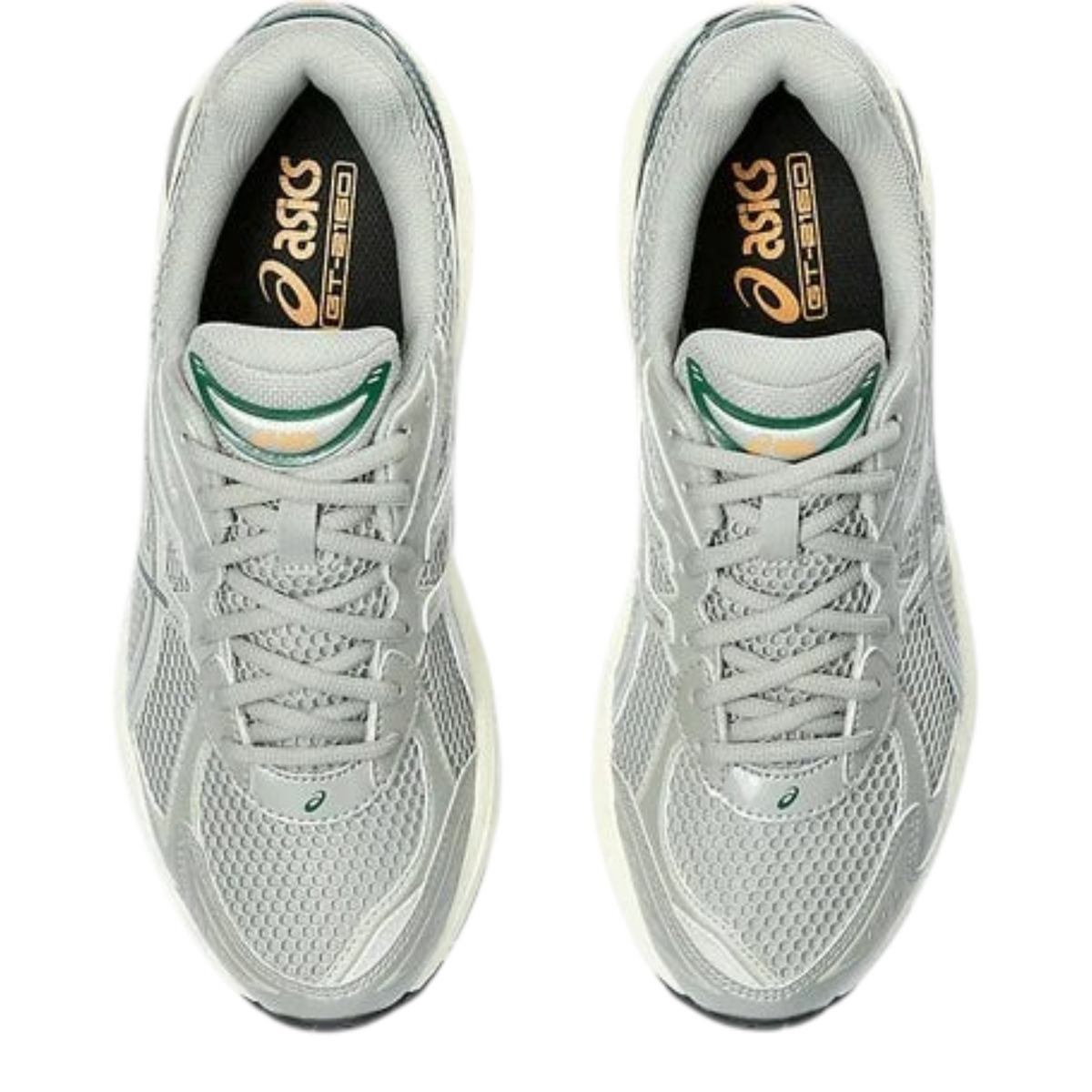 FLEX SHOP ASICS GT-2160 sneakers in seal grey and jewel green with breathable mesh and synthetic overlays