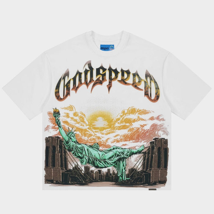 Godspeed Tee Burnt Bridges II NGT White