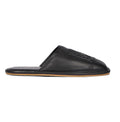 Amiri MA Logo Embossed Leather Mules Black