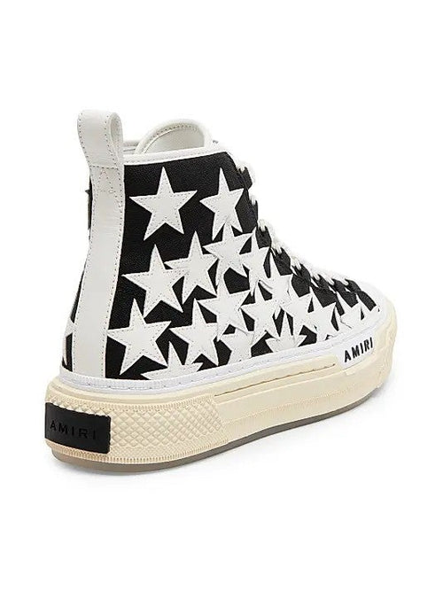 Amiri Court Sneakers Black White Stars