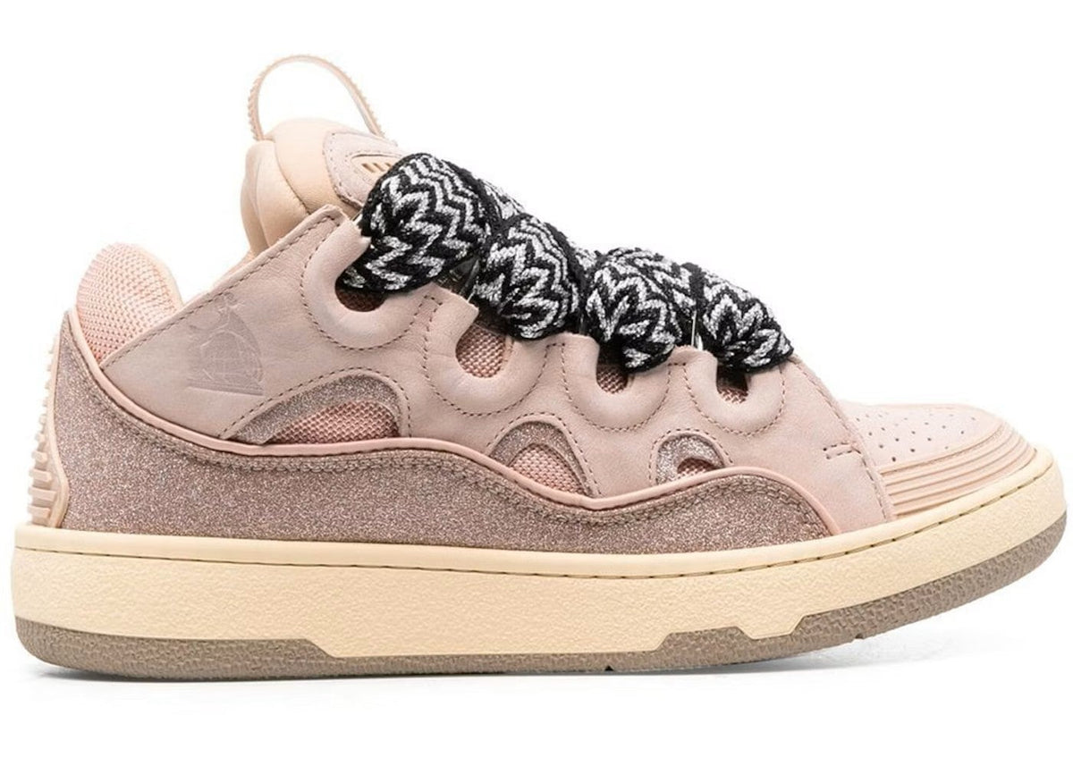 Lanvin Curb Sneakers Glitter Pale Pink