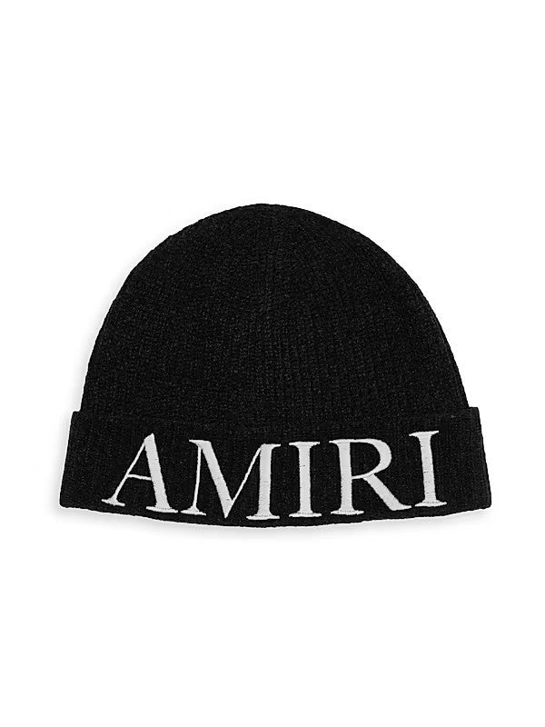Amiri Logo Wool Beanie Black