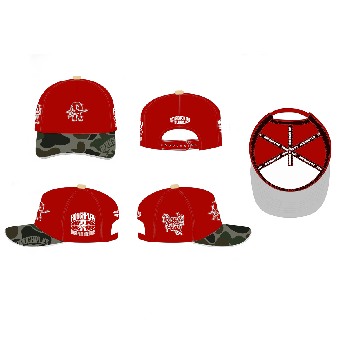 Roughplay Hat R Logo Red Camo
