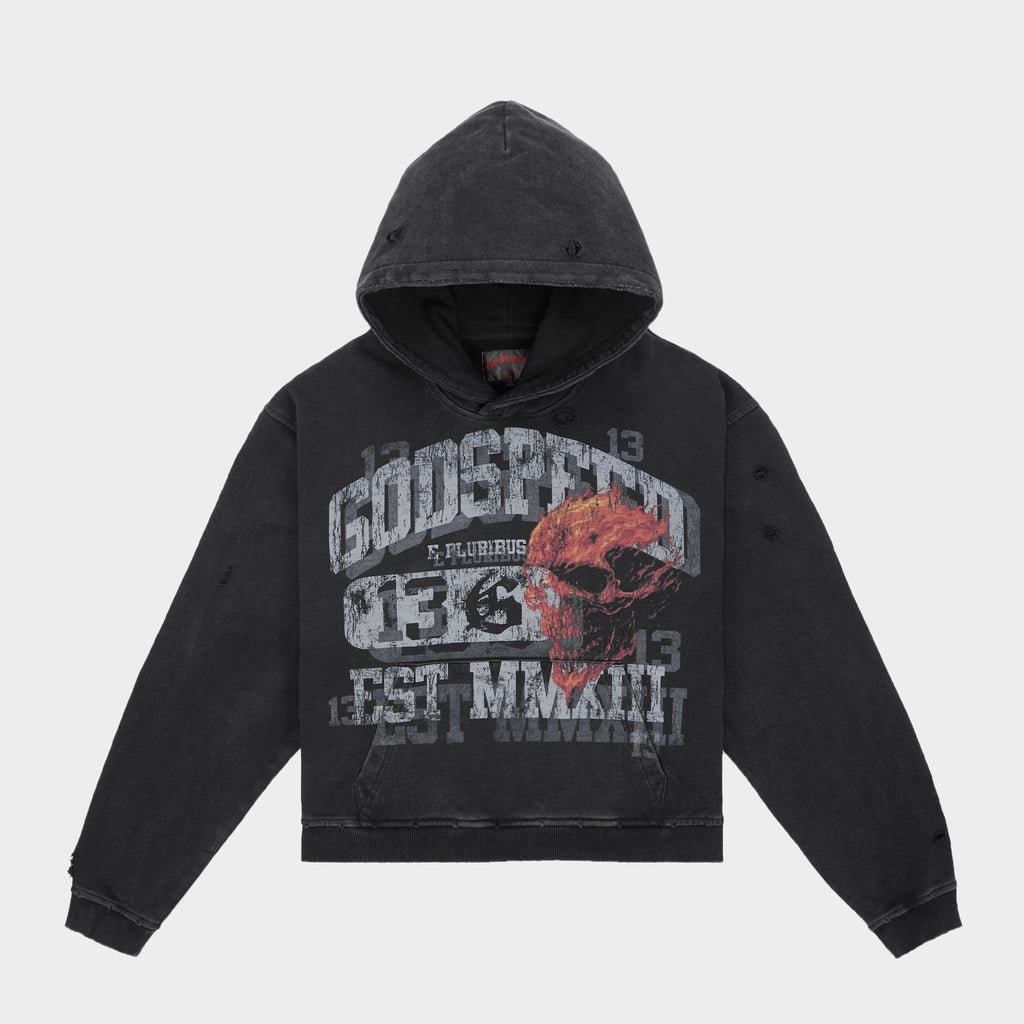 Godspeed Seeing Double Hoodie Black wash
