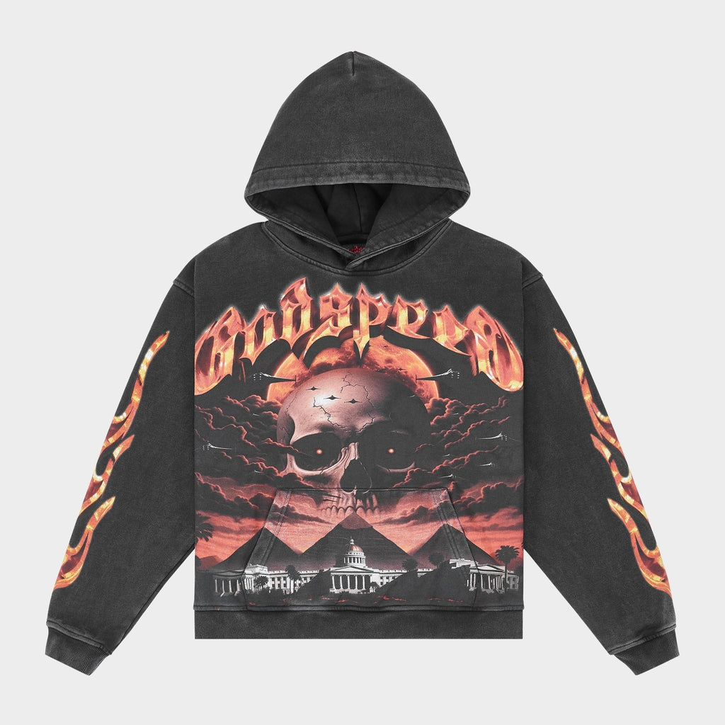 Godspeed Echoes of Empires (Black Wash) Hoodie