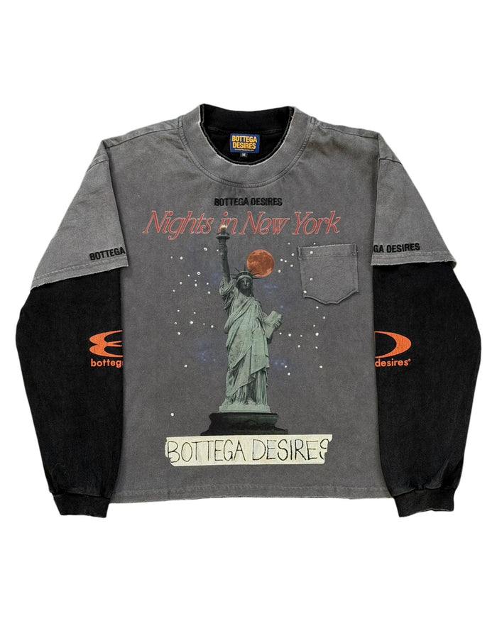 Bottega Desires Tee NIGHTS IN NY LAYERED LONG SLEEVE