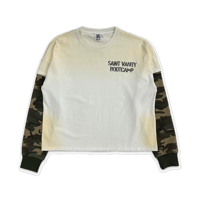 SAINT VANITY TEE WHITE GREEN CAMO BOOTCAMP THERMAL Longsleeve