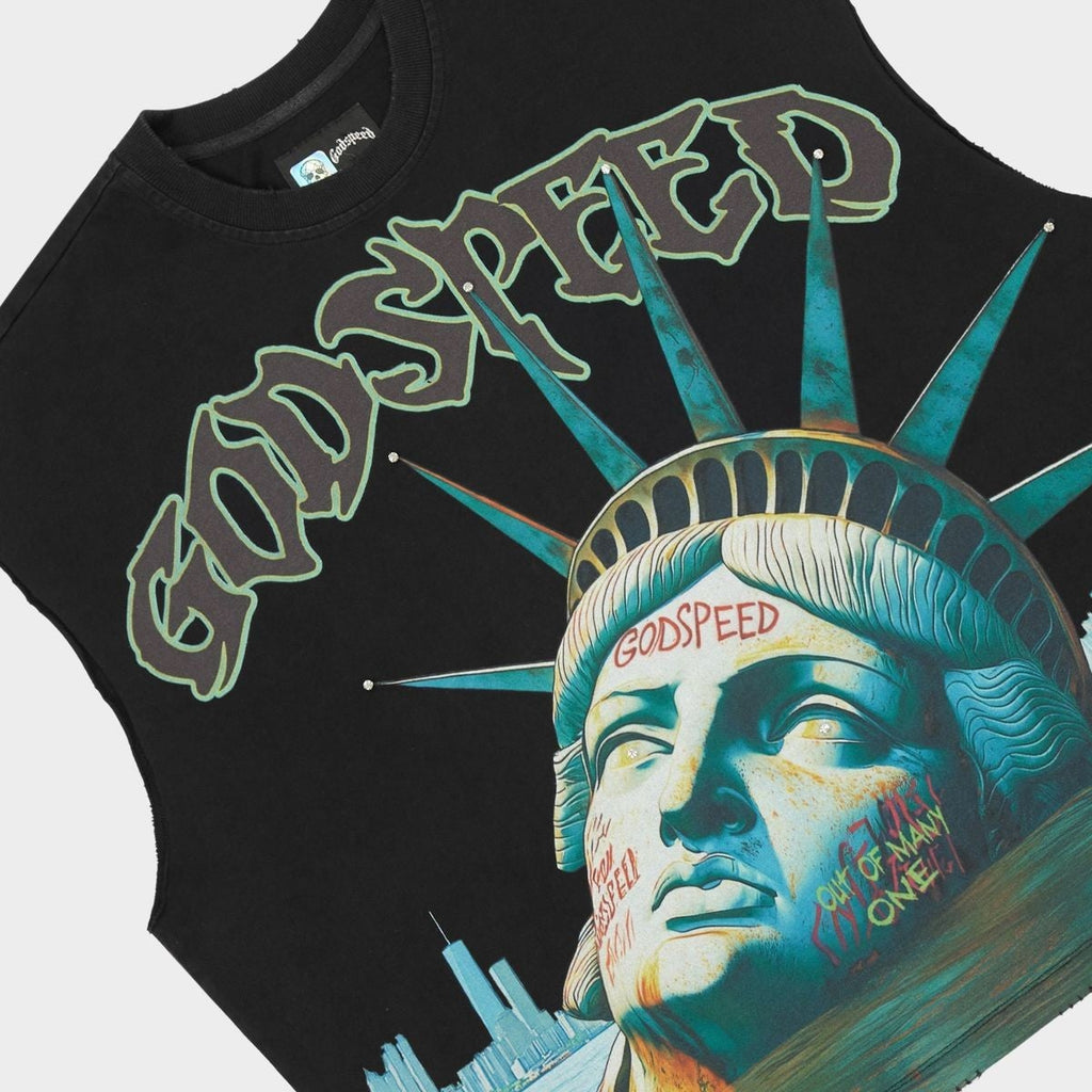 Godspeed Tee Sunken Liberty Sleeveless Black