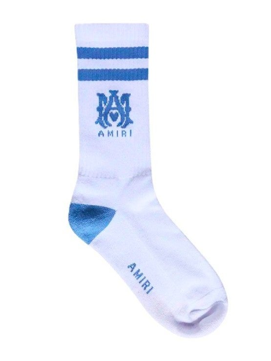 Amiri Socks White Blue M.A.