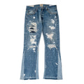 Gallery Dept. Distressed Indiana Flare Dark Blue Jeans