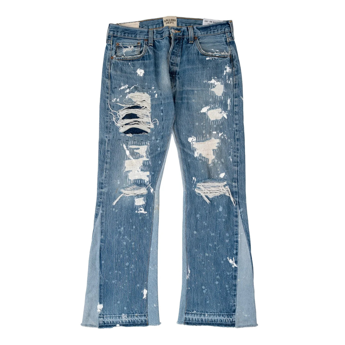 Gallery Dept. Distressed Indiana Flare Dark Blue Jeans