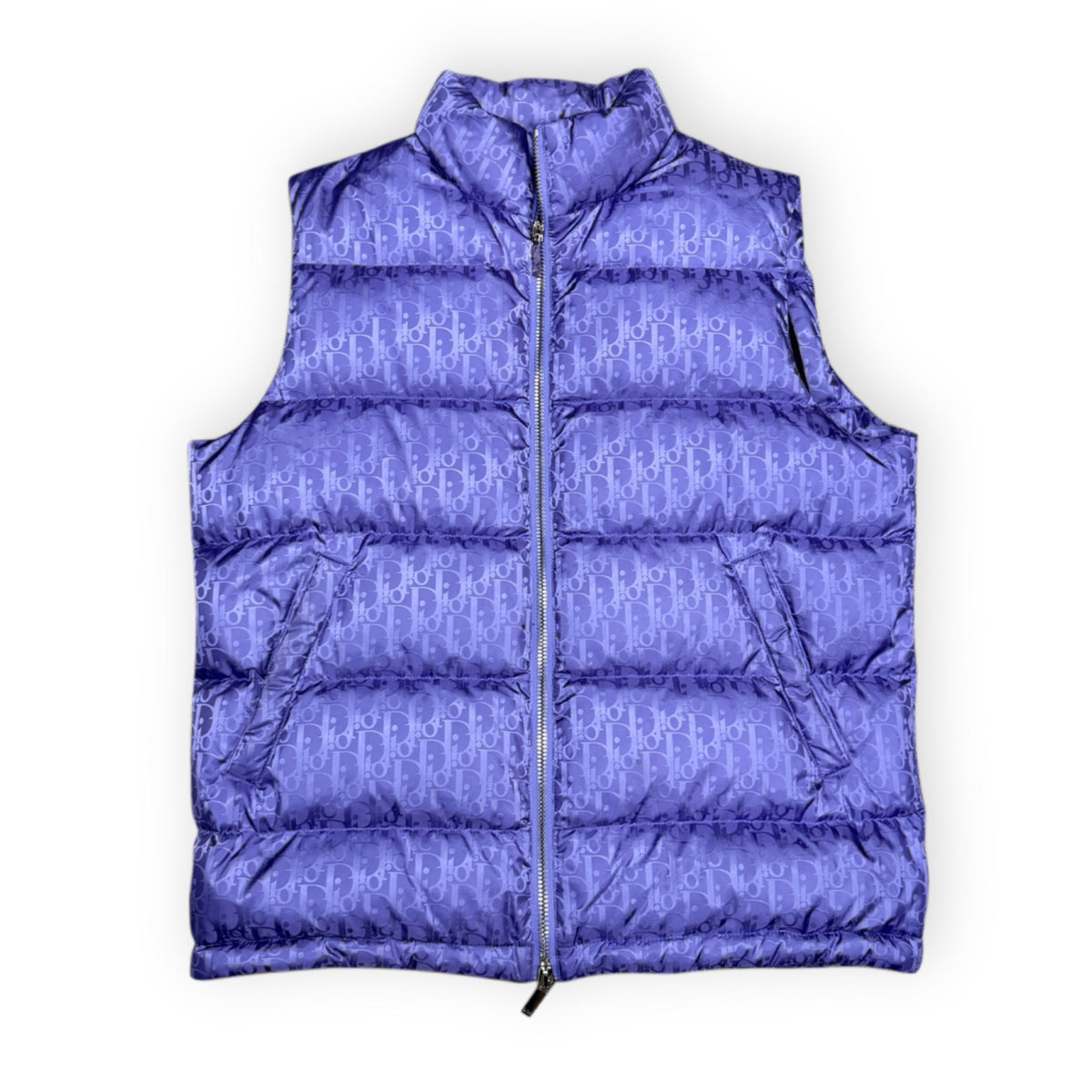 Dior Puffer Vest Purple Oblique Preowned