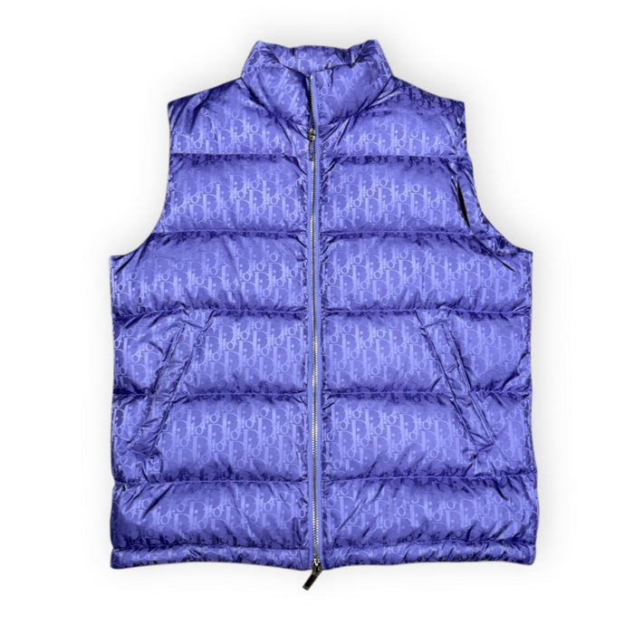 Dior Puffer Vest Purple Oblique Preowned