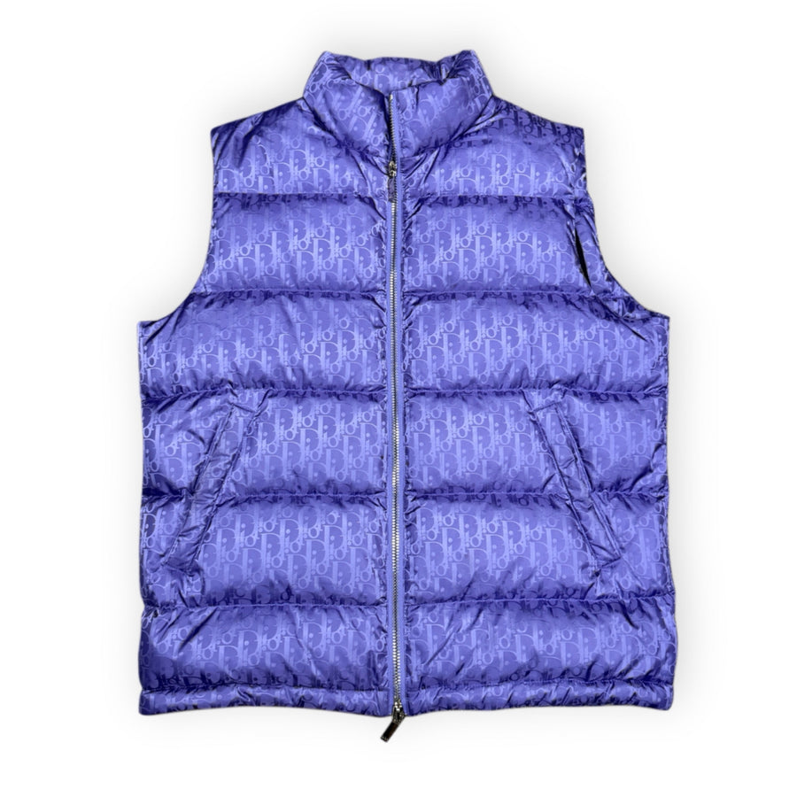 Dior Puffer Vest Purple Oblique Preowned