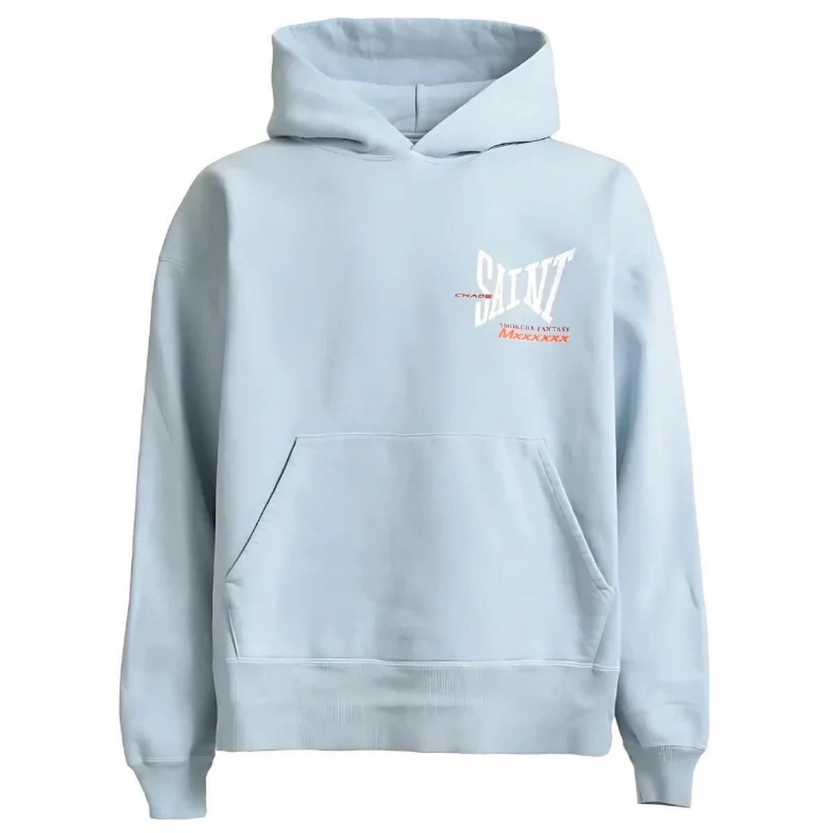 Saint Michael Hoodie Blue Smoke Fantasy
