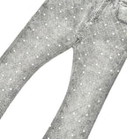 VICIOUS JEANS GREY ALL AROUND RHINESTONE FLARE VC510