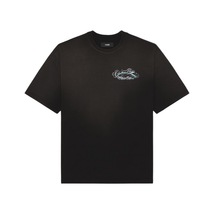 Amiri Tee Crystal Chateau Script Oversized