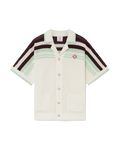 Casablanca Shirt Sport Faux Crochet White Brown