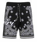 Amiri Cotton Shorts Black Bandana White