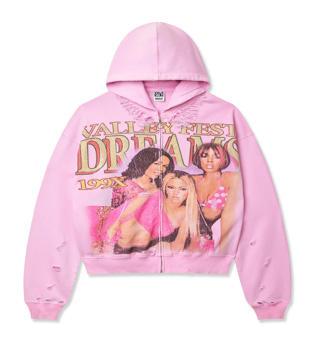 Vale Forever Hoodie Pink Dreams Zip Up
