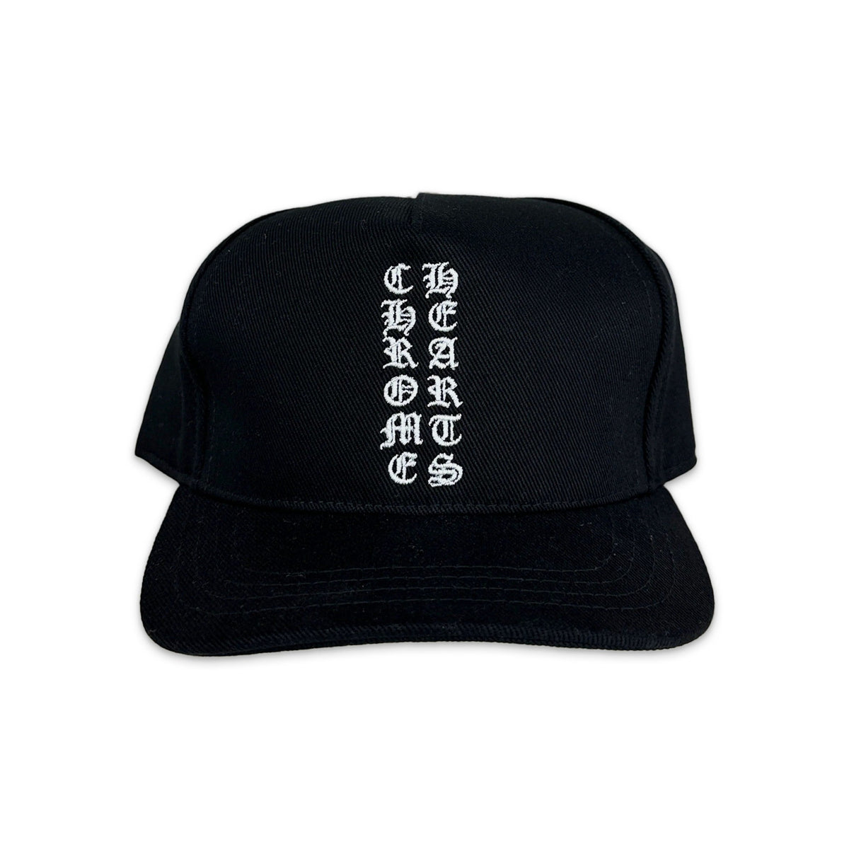 Chrome Hearts Vertical Logo Denim Baseball Hat Black