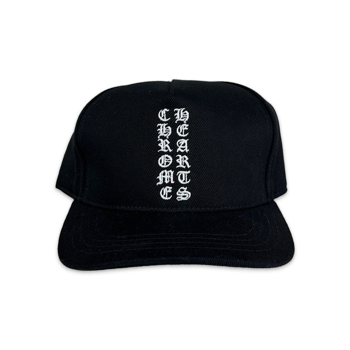Chrome Hearts Vertical Logo Denim Baseball Hat Black