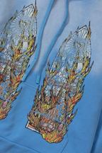 Who Decides War Hoodie Blue FADED FLAME GLASS
