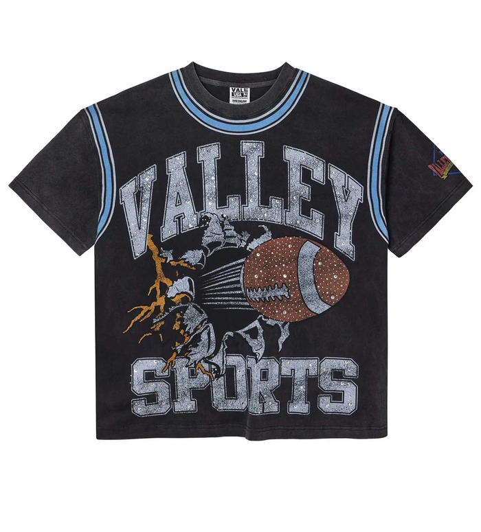 Vale Forever Tee Black Blue Classic Bling Tee
