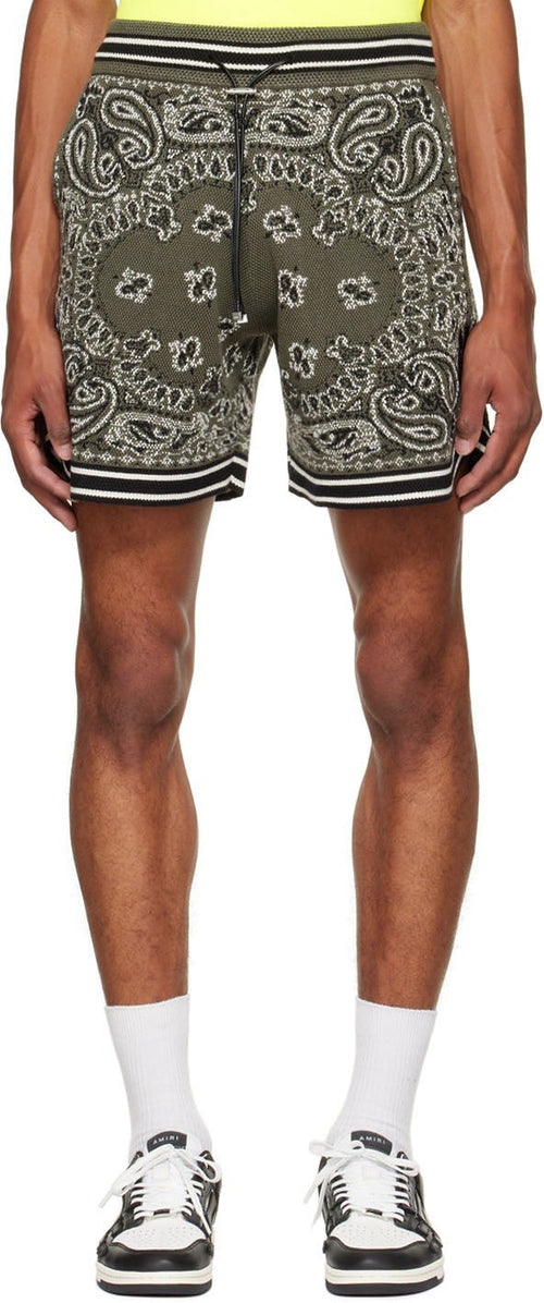 Amiri Shorts Bandana Green