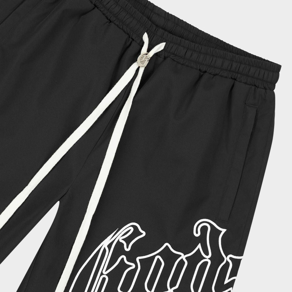Godspeed OG Logo Nylon Shorts Black White