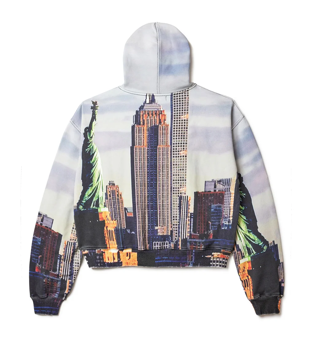 Vale Forever Hoodie White Skyline Zip Up