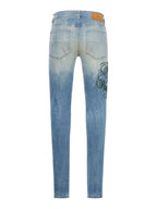 Amiri Jeans Storm Indigo Hollywood Green Patch