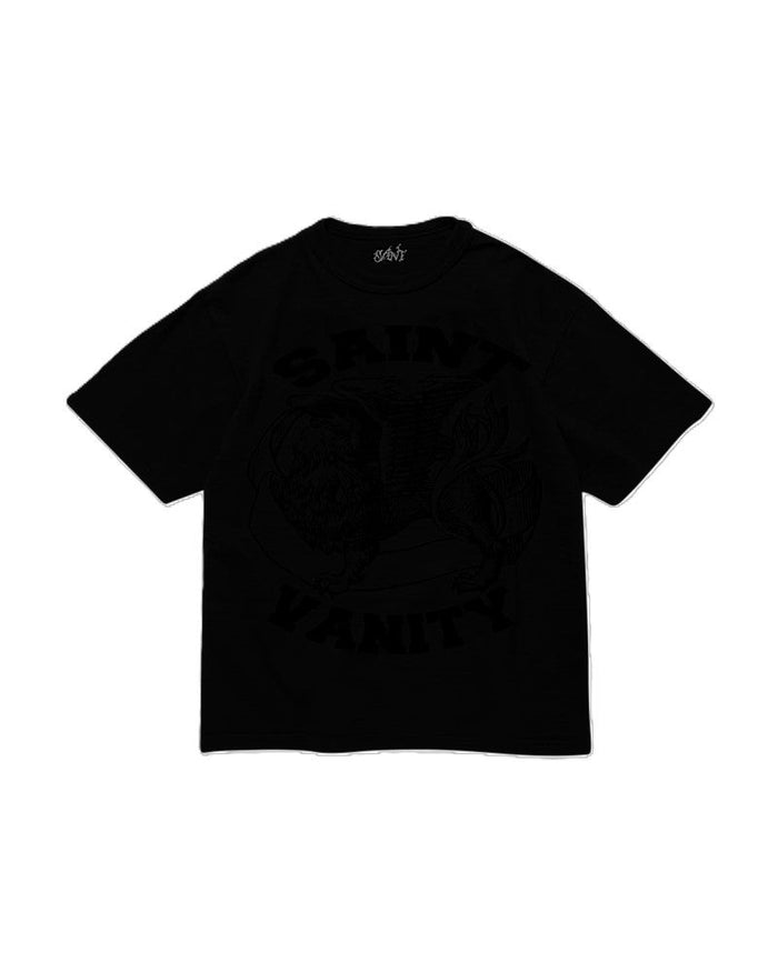 Saint Vanity Tee Griffin Black On Black