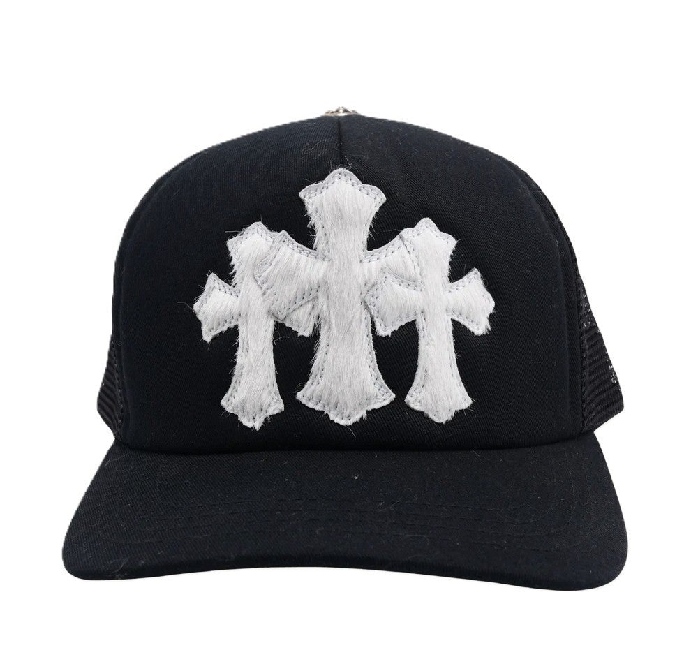 Chrome Hearts Hat Black Triple Cross Cemetery Mohair