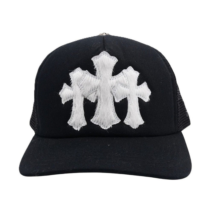 Chrome Hearts Hat Black Triple Cross Cemetery Mohair