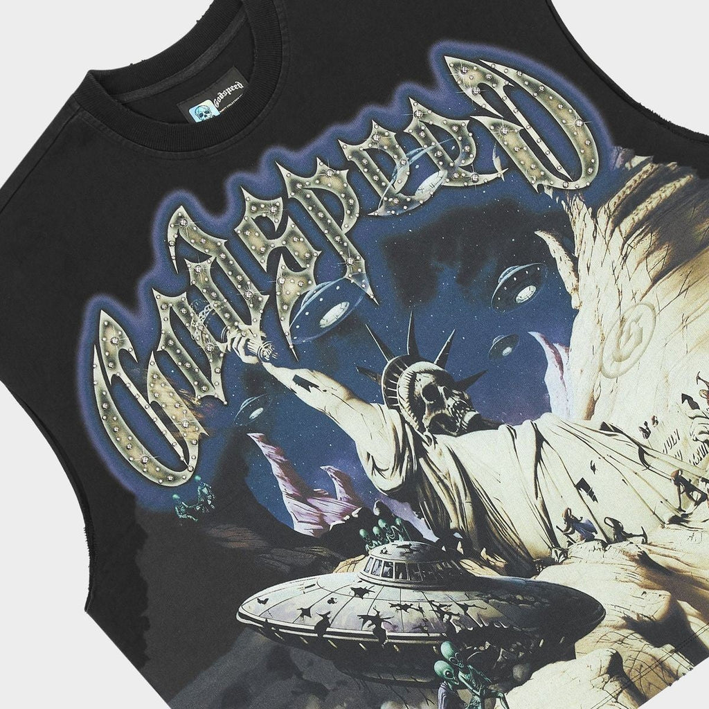 Godspeed Tee The Landing Sleeveless Black