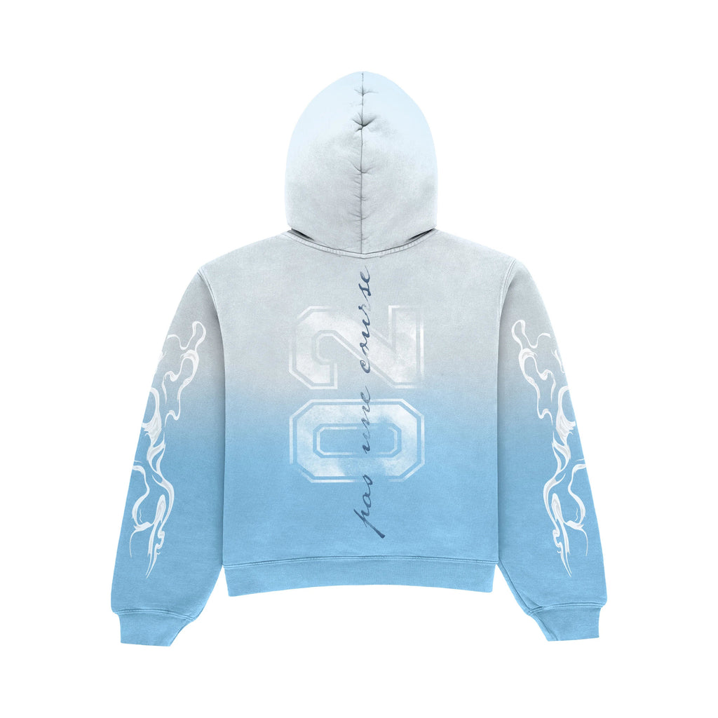 Visionary Club Hoodie Blue OVERSIZED ZIP UP
