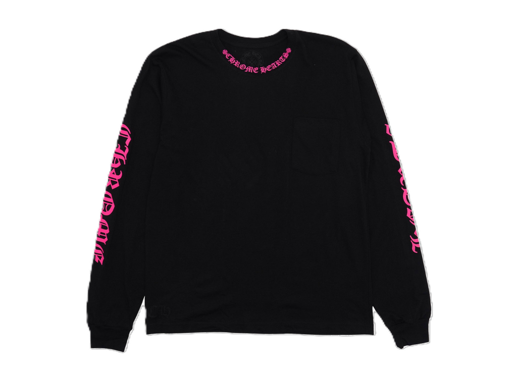 Chrome Hearts Tee Neck Logo Longsleeve Black Pink