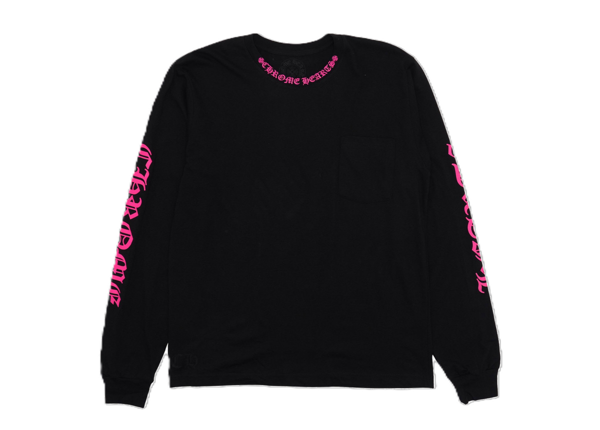 Chrome Hearts Tee Neck Logo Longsleeve Black Pink