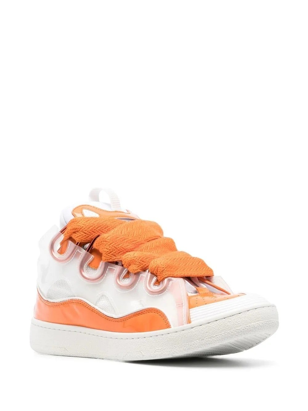 Lanvin Curb Sneakers Multi Panel Orange