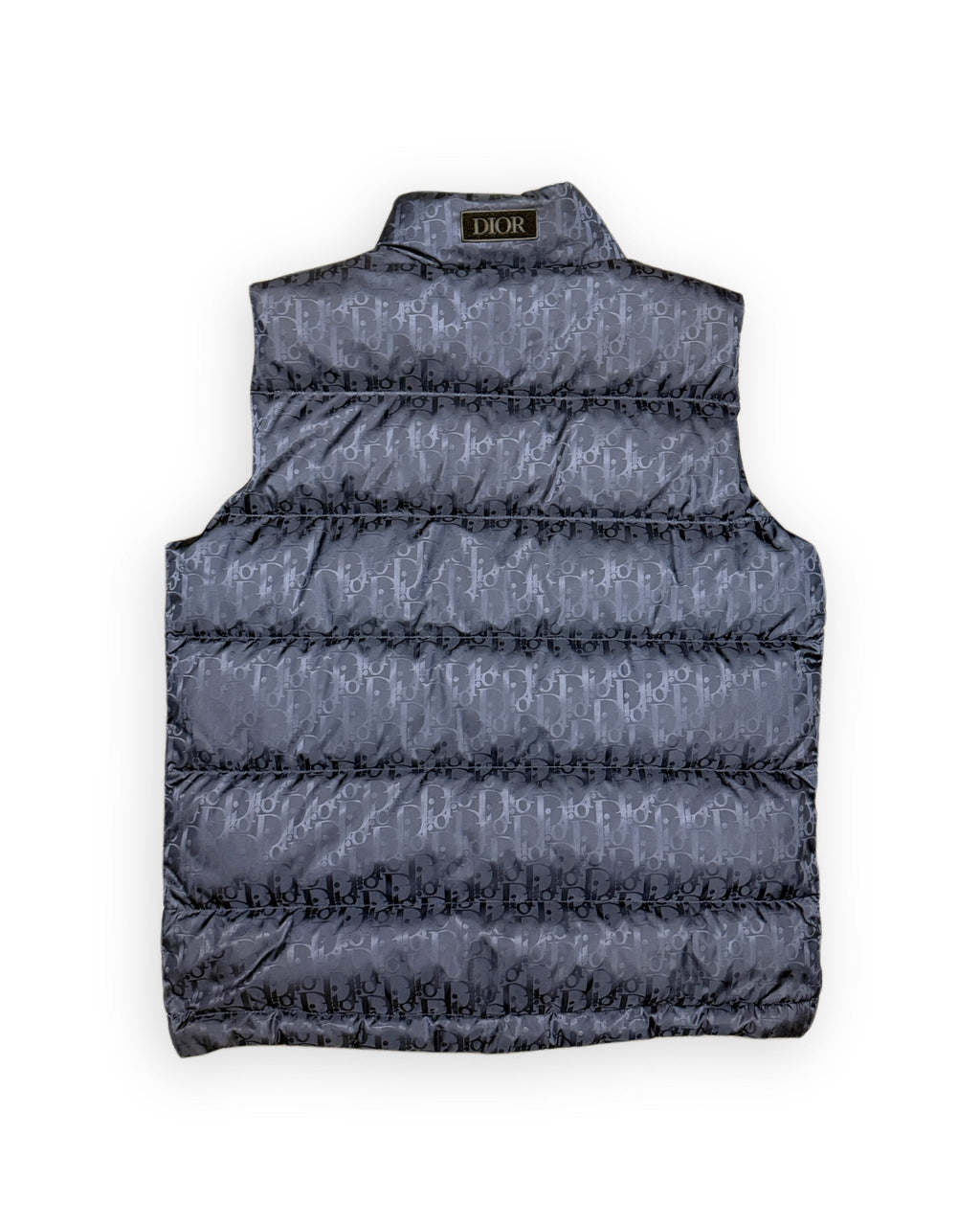 Dior Puffer Vest Navy Oblique Preowned