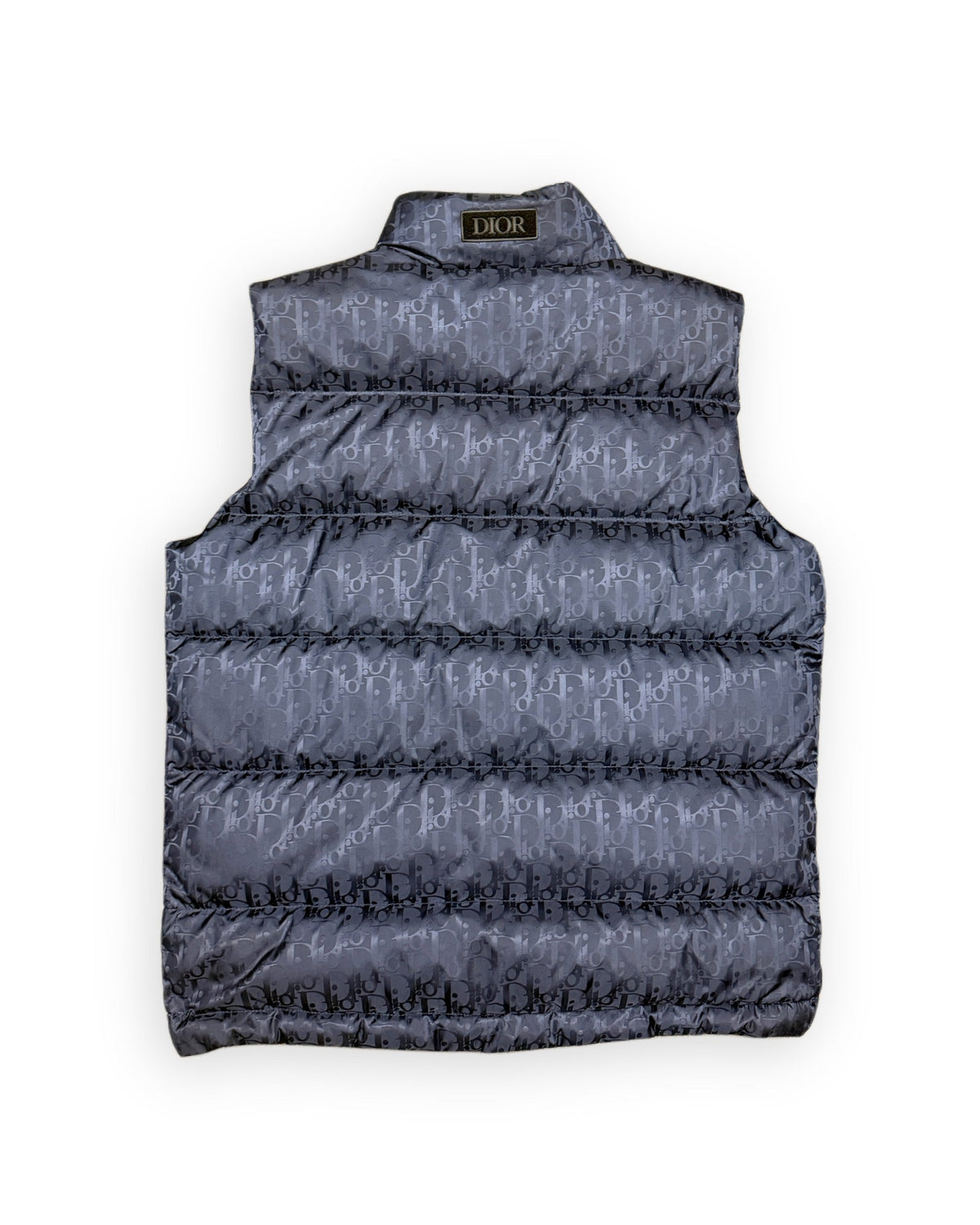 Dior Puffer Vest Navy Oblique Preowned