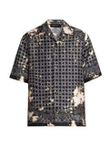 Amiri Shirt Bleach Bandana Bowling Black