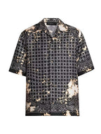 Amiri Shirt Bleach Bandana Bowling Black