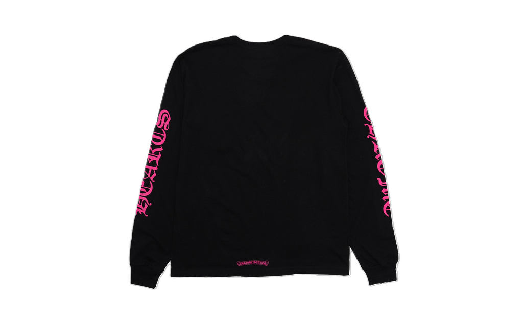 Chrome Hearts Tee Neck Logo Longsleeve Black Pink