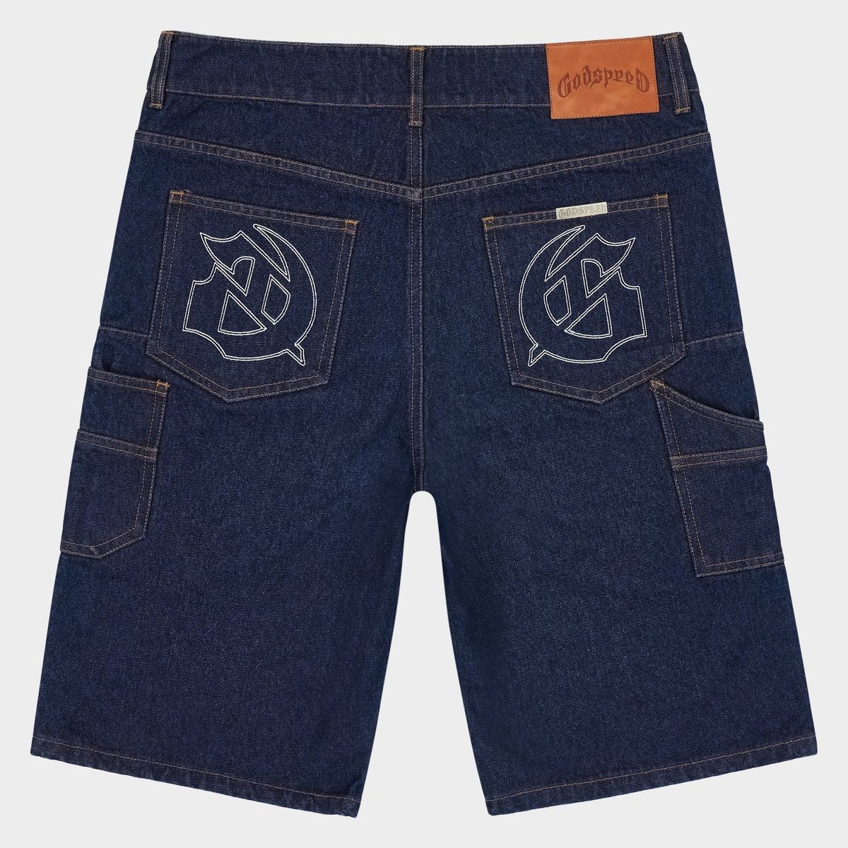 Godspeed Denim Shorts Raw Blue Twin Panel